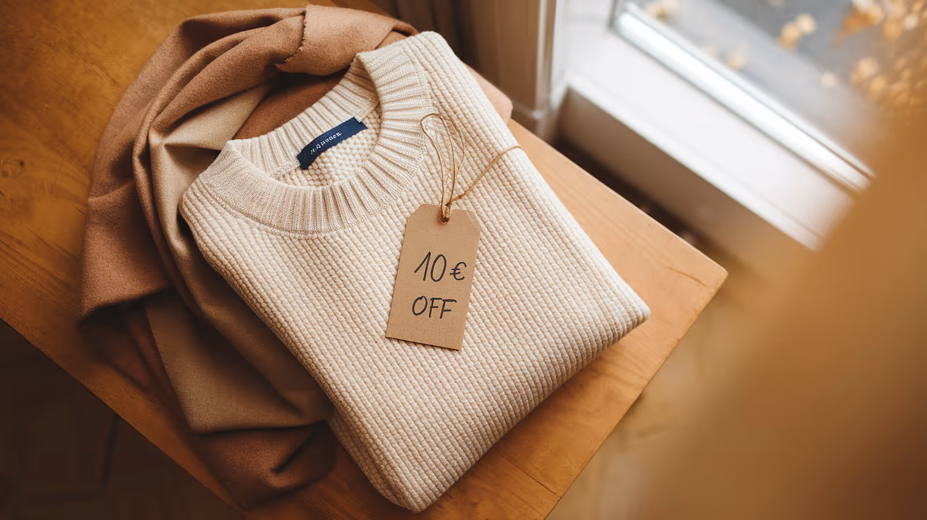 Cross selling in pratica: la sciarpa in tinta proposta col maglione, con un piccolo incentivo sul prezzo